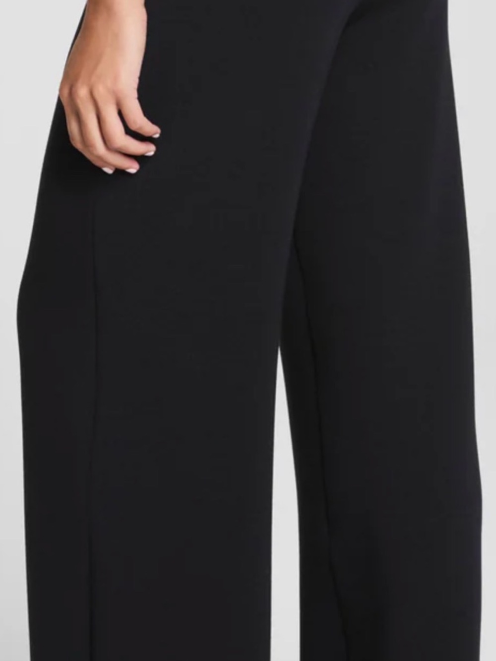SPANX Black Wide Leg Knit Pull-On Pants - Picture 3 of 5